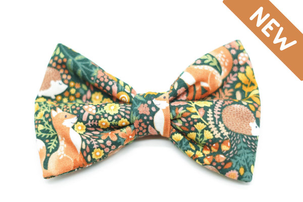 "Forest Friends" bow tie for dog collars