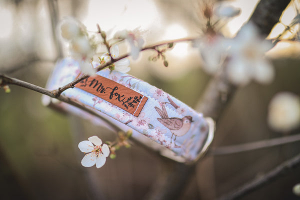 "Birds & Blossoms" Halsband für Hunde