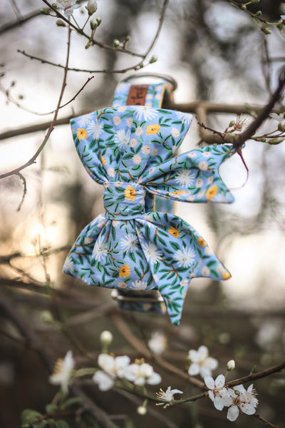 "Blue Bliss" sailor bow for dog collars