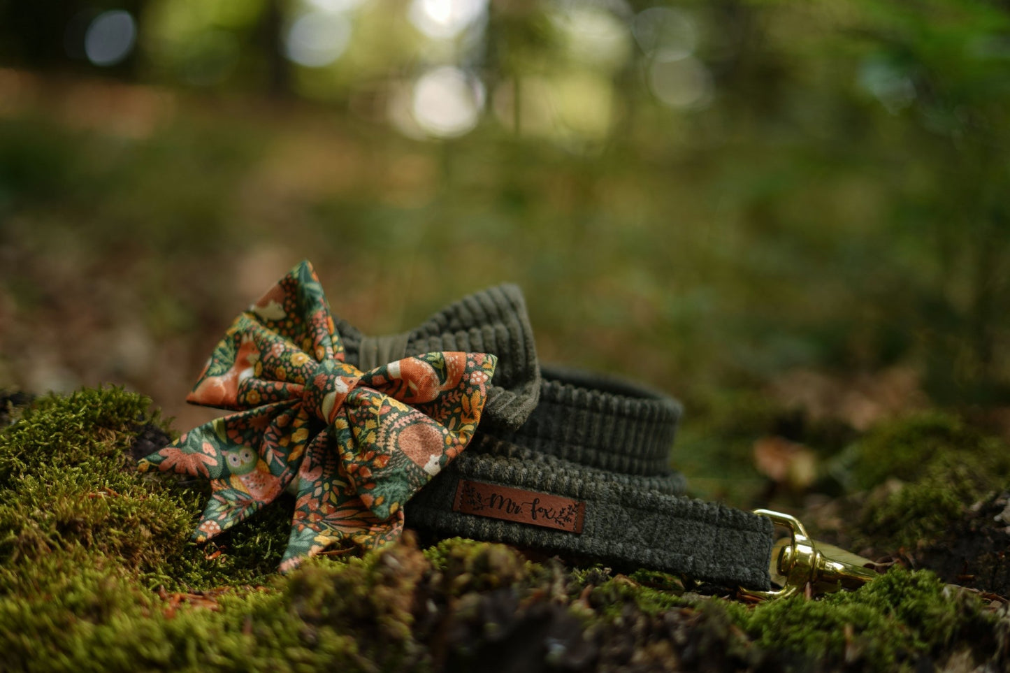 "Forest Friends" Schleife für Hundehalsbänder - Mr. Fox Hundezubehör