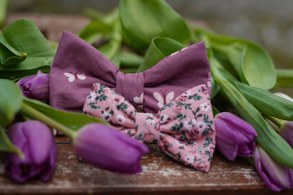 "Fairy Flowers" bow tie for dog collars