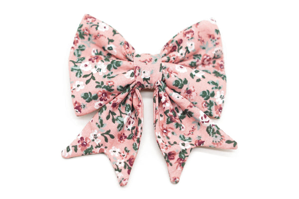 "Fairy Flowers" sailor bow for dog collars