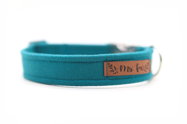 "Petrol Uni" Halsband für Hunde