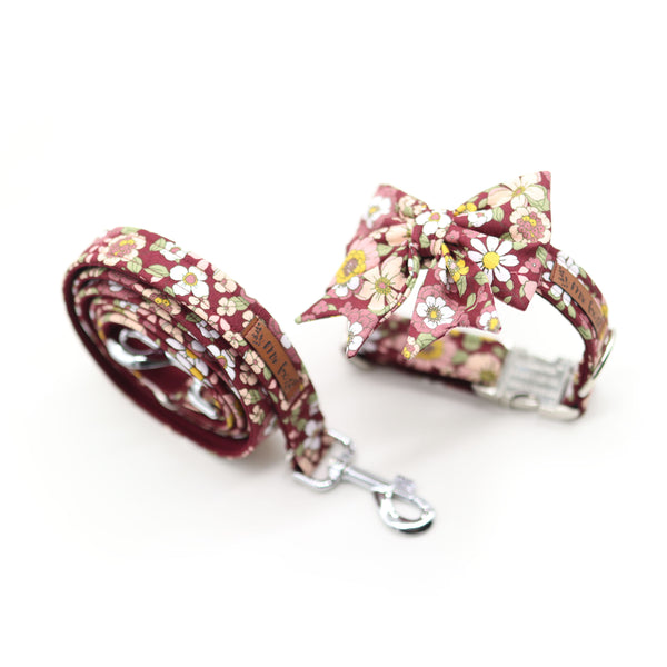 "Burgundy Bloom" Hundeleine