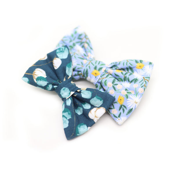 "Enchanting Eucalyptus" bow tie for dog collars