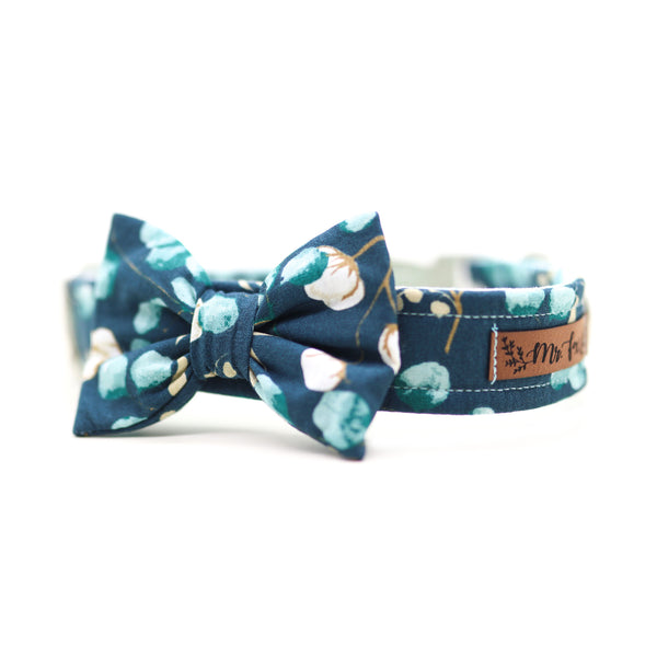 "Enchanting Eucalyptus" bow tie for dog collars