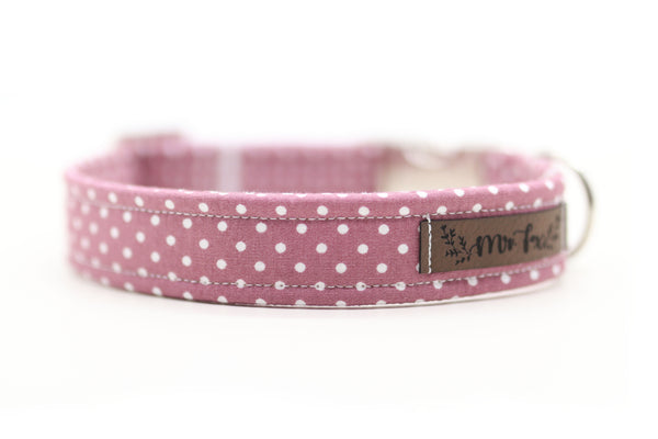 "Mauve Polkadot" Halsband für Hunde