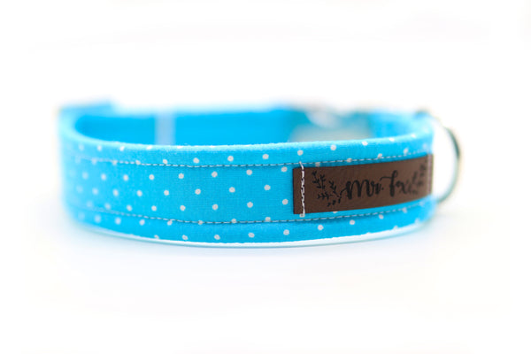"Teal Polkadot" Halsband für Hunde