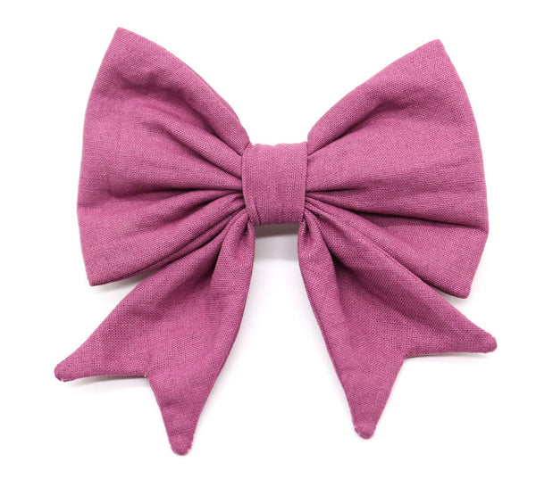 "Old Rose Uni" Schleife für Hundehalsbänder