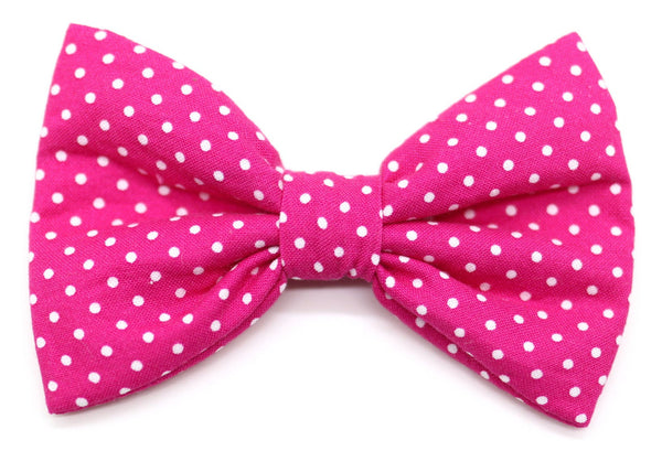 "Pink Polkadot" Fliege für Hundehalsbänder