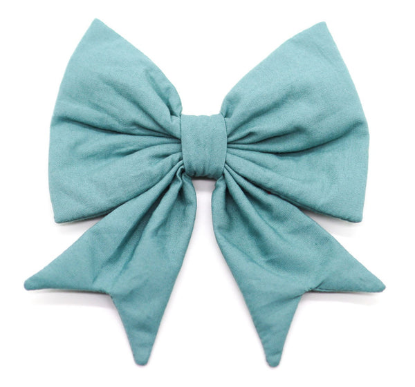 "Dusk Mint Uni" Schleife für Hundehalsbänder