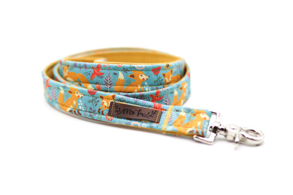 "Fox & Flowers" dog leash