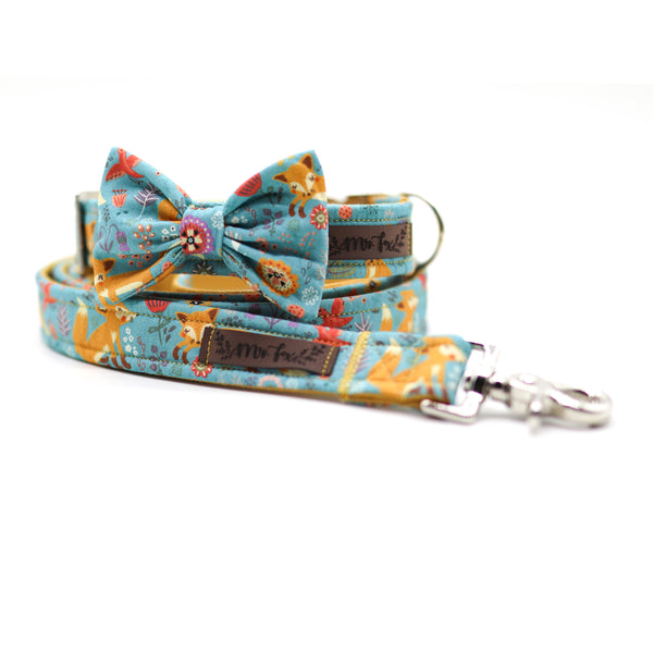 "Fox & Flowers" dog leash