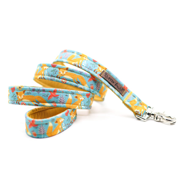 "Fox & Flowers" dog leash