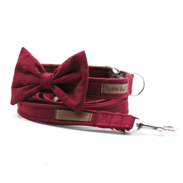 "Burgundy Uni" Halsband für Hunde