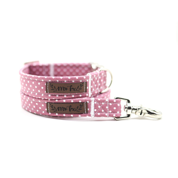 "Mauve Polkadot" Hundeleine