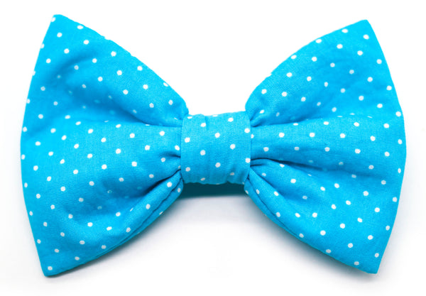 "Teal Polkadot" Fliege für Hundehalsbänder