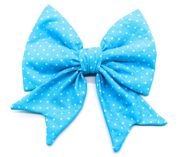 "Teal Polkadot" Schleife für Hundehalsbänder