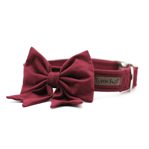 "Burgundy Uni" Halsband für Hunde