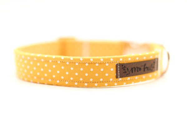 "Mustard Polkadot" Halsband für Hunde