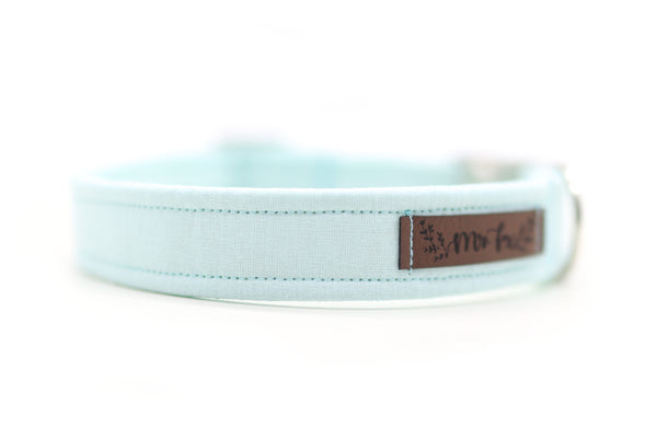 "Pale Mint Uni" Halsband für Hunde