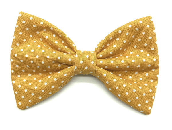 "Mustard Polkadot" Fliege für Hundehalsbänder