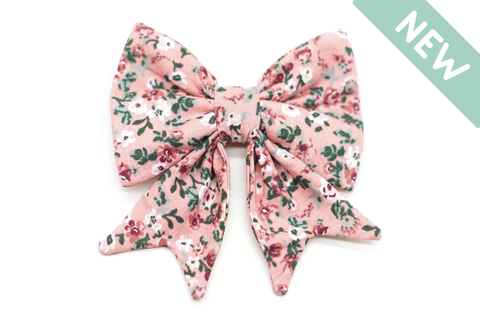 "Fairy Flowers" sailor bow for dog collars