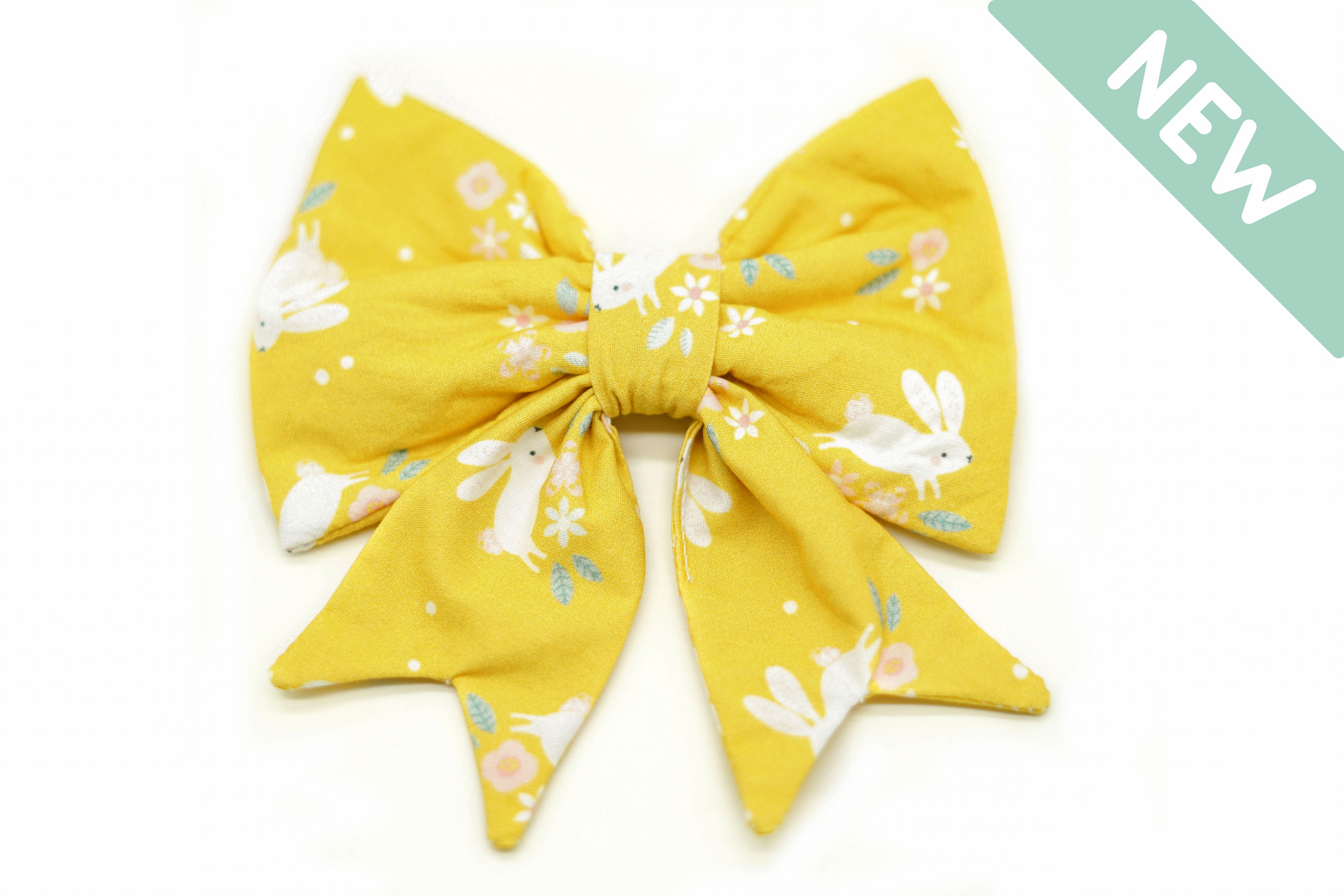 "Blissful Bunnies" sailor bow for dog collars