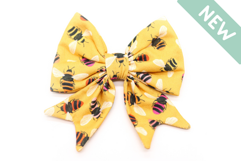 "Bumble Bee" sailor bow for dog collars