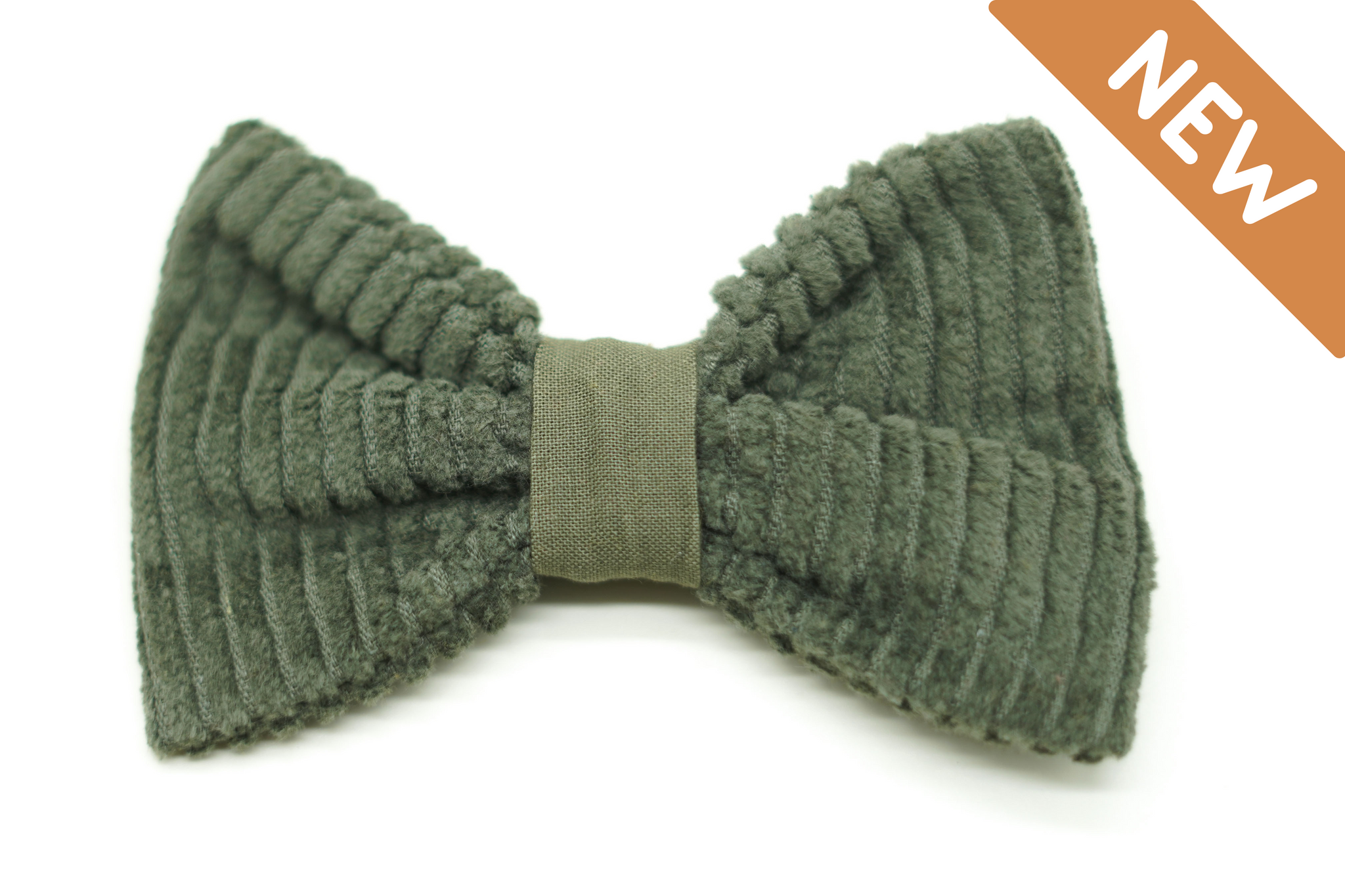 "Moss Cord" bow tie for dog collars
