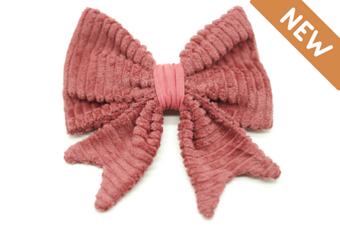"Berry Cord" sailor bow for dog collars