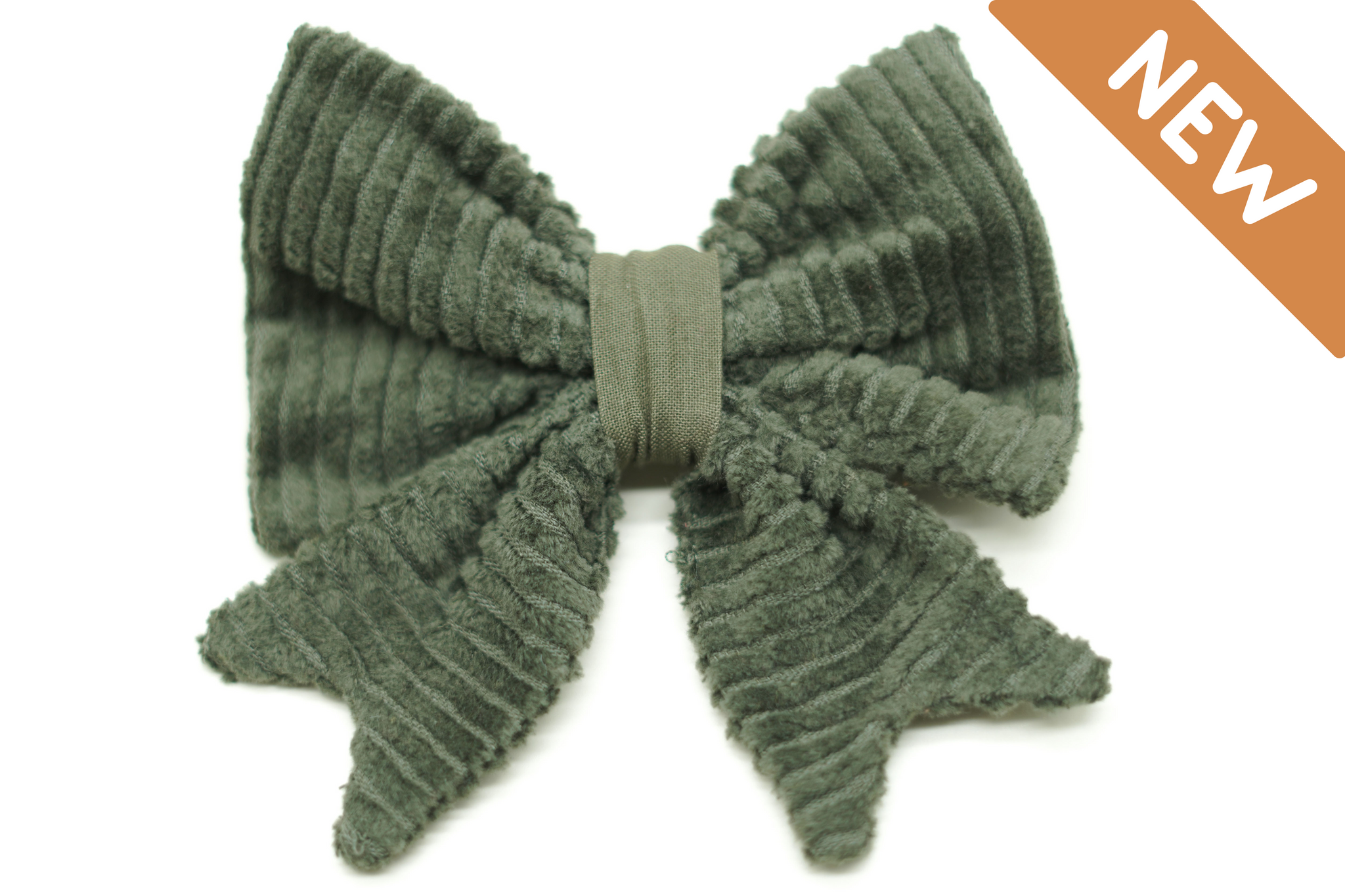 "Moss Cord" sailor bow for dog collars
