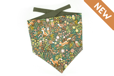 "Forest Friends" dog bandana