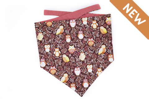 "Obsessed with Owls" dog bandana