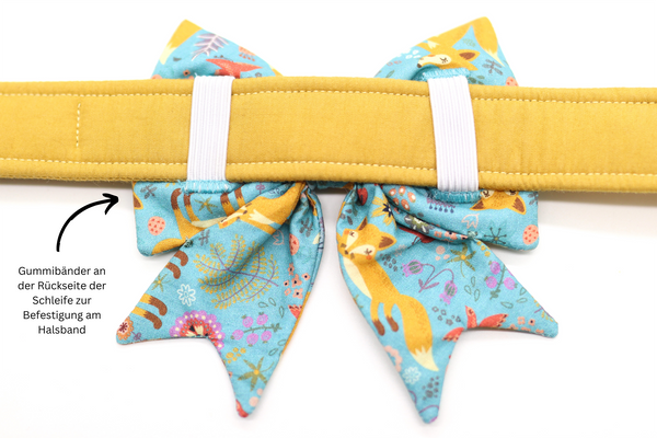 "Birds & Blossoms" sailor bow for dog collars