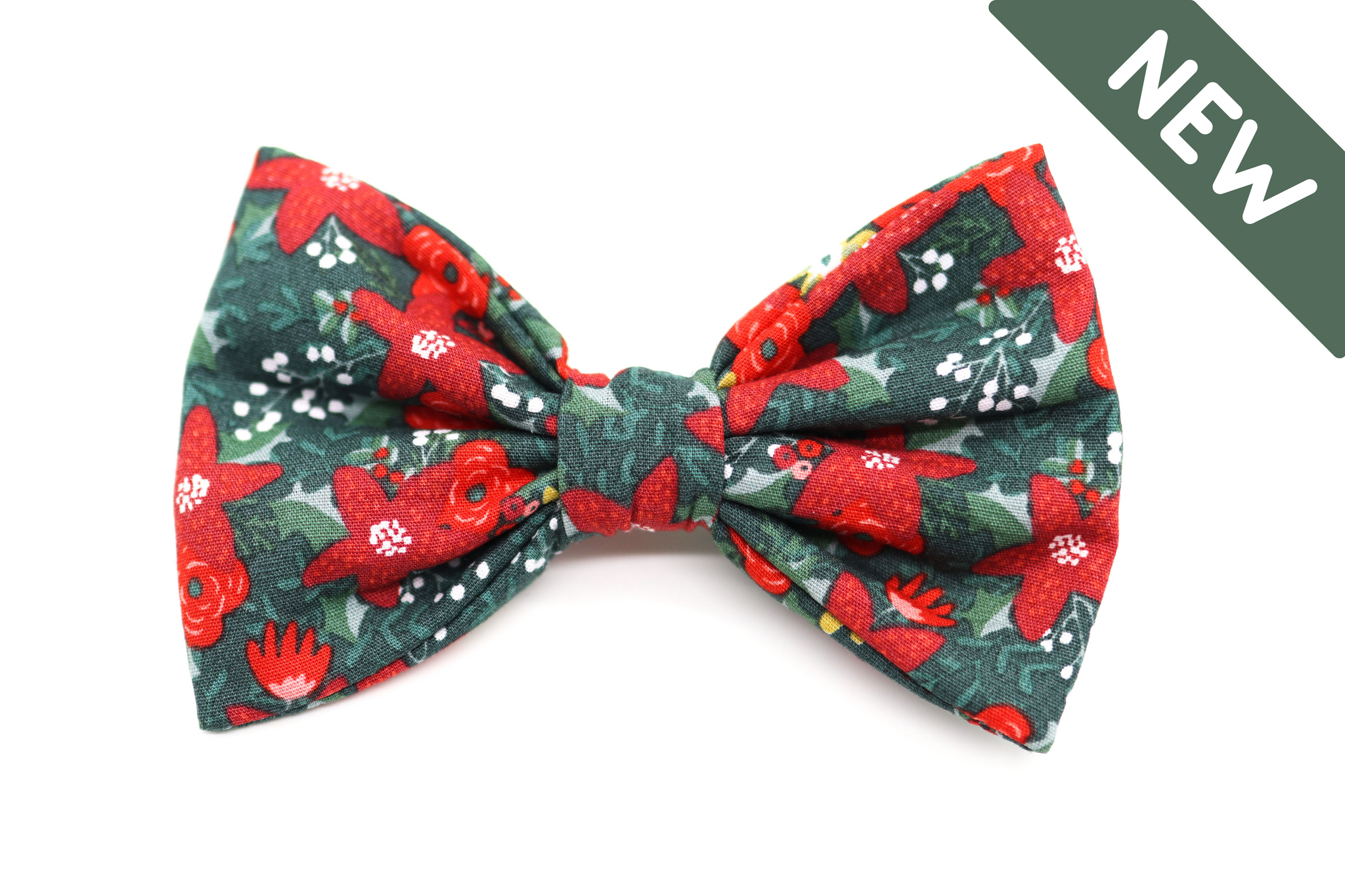 "Graceful Green" bow tie for dog collars