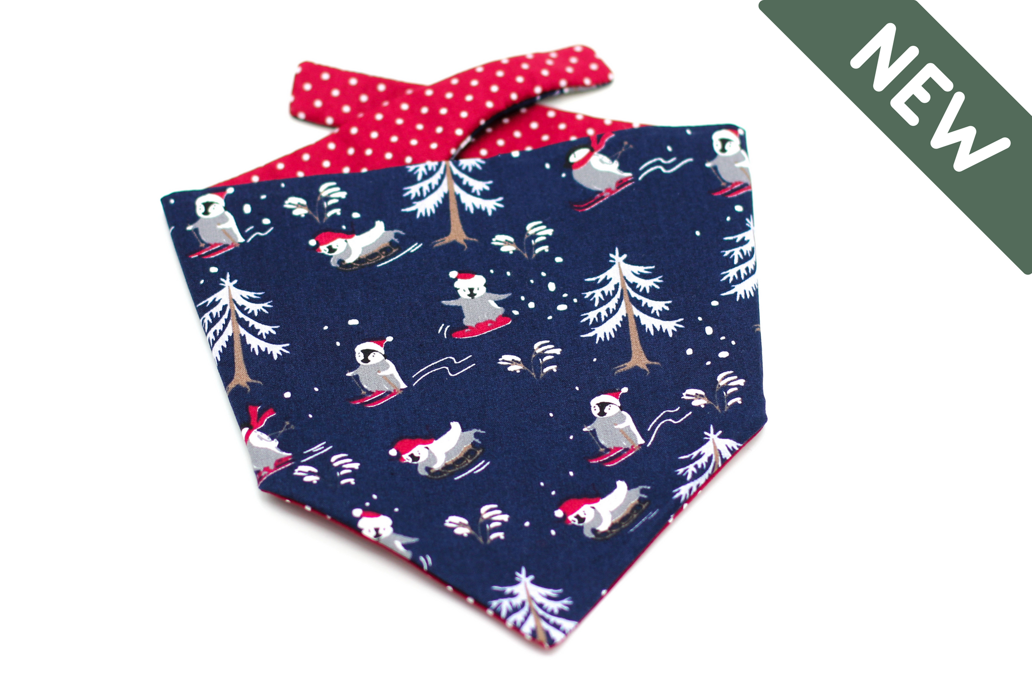 “Penguin Parade” dog bandana