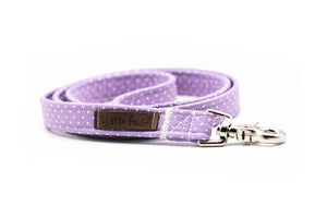 "Lilac Polkadot" dog leash