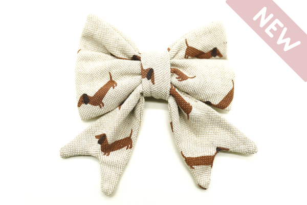 "Dashing Dachshunds" Schleife für Hundehalsbänder