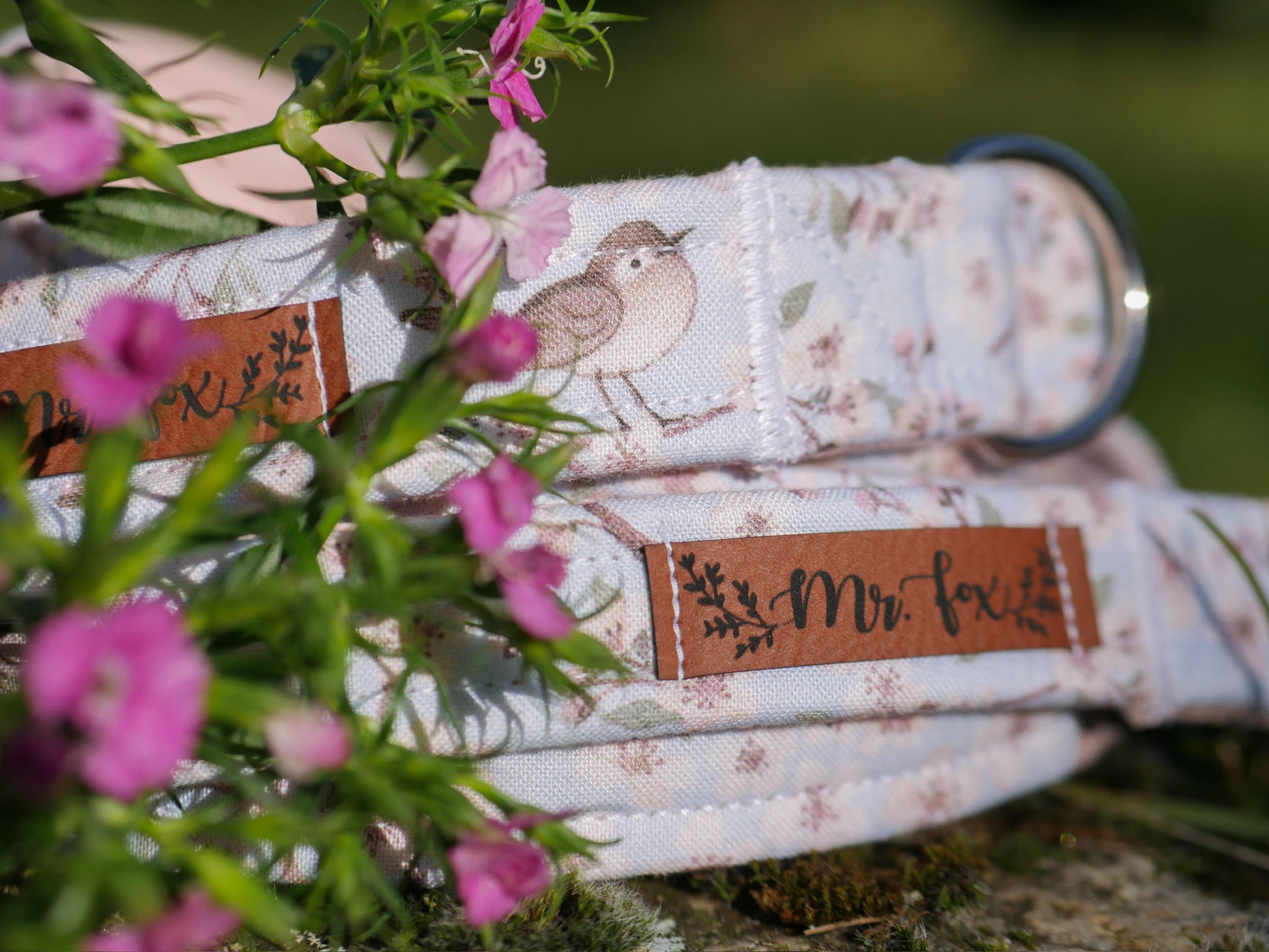 "Birds & Blossoms" Halsband für Hunde - Mr. Fox Hundezubehör