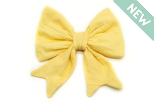 "Lemon Uni" sailor bow for dog collars