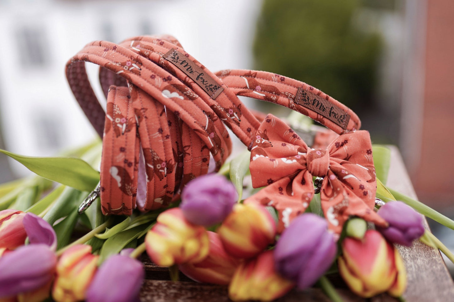 "Floral Fox" Schleife für Hundehalsbänder - Mr. Fox Hundezubehör