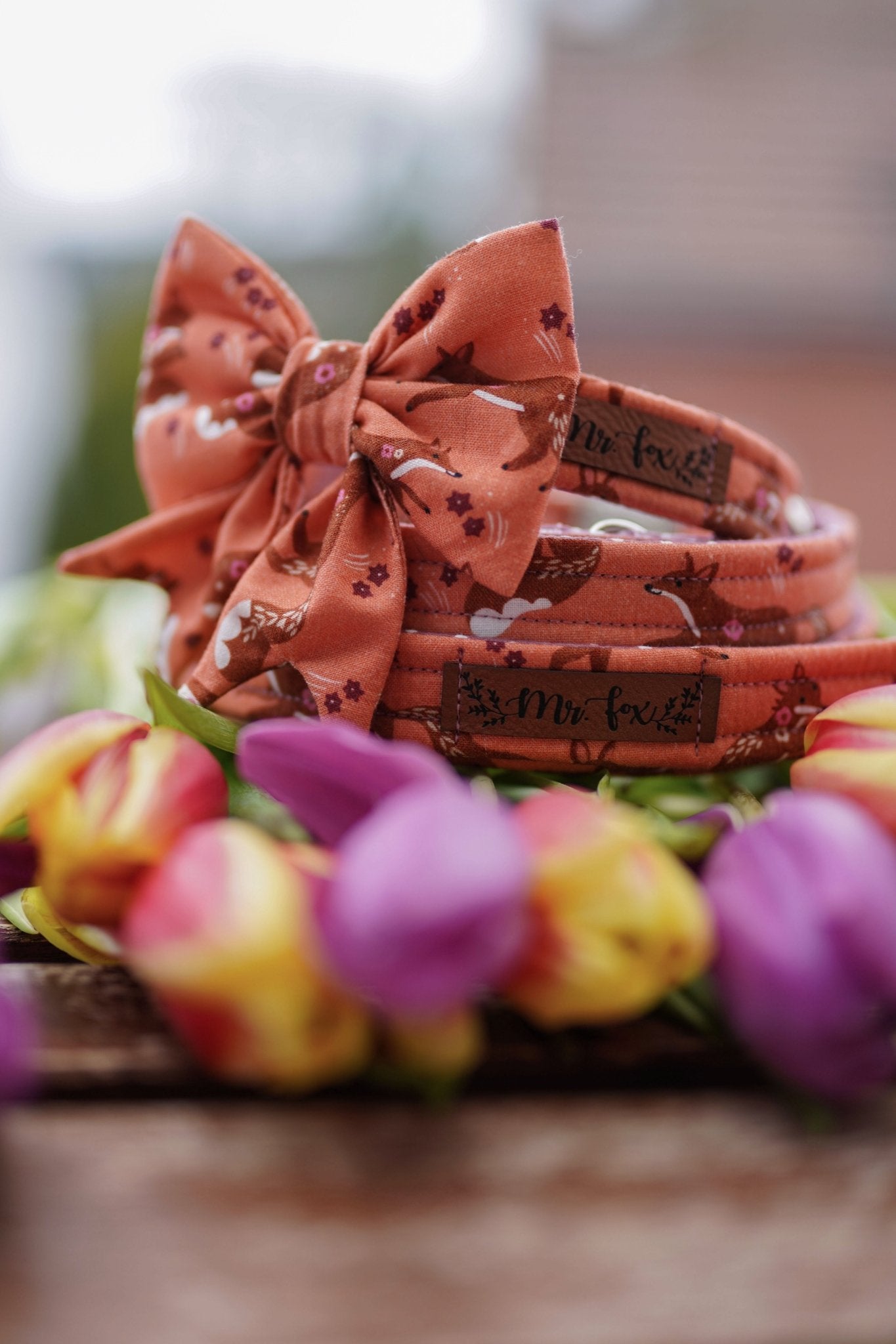 "Floral Fox" Schleife für Hundehalsbänder - Mr. Fox Hundezubehör