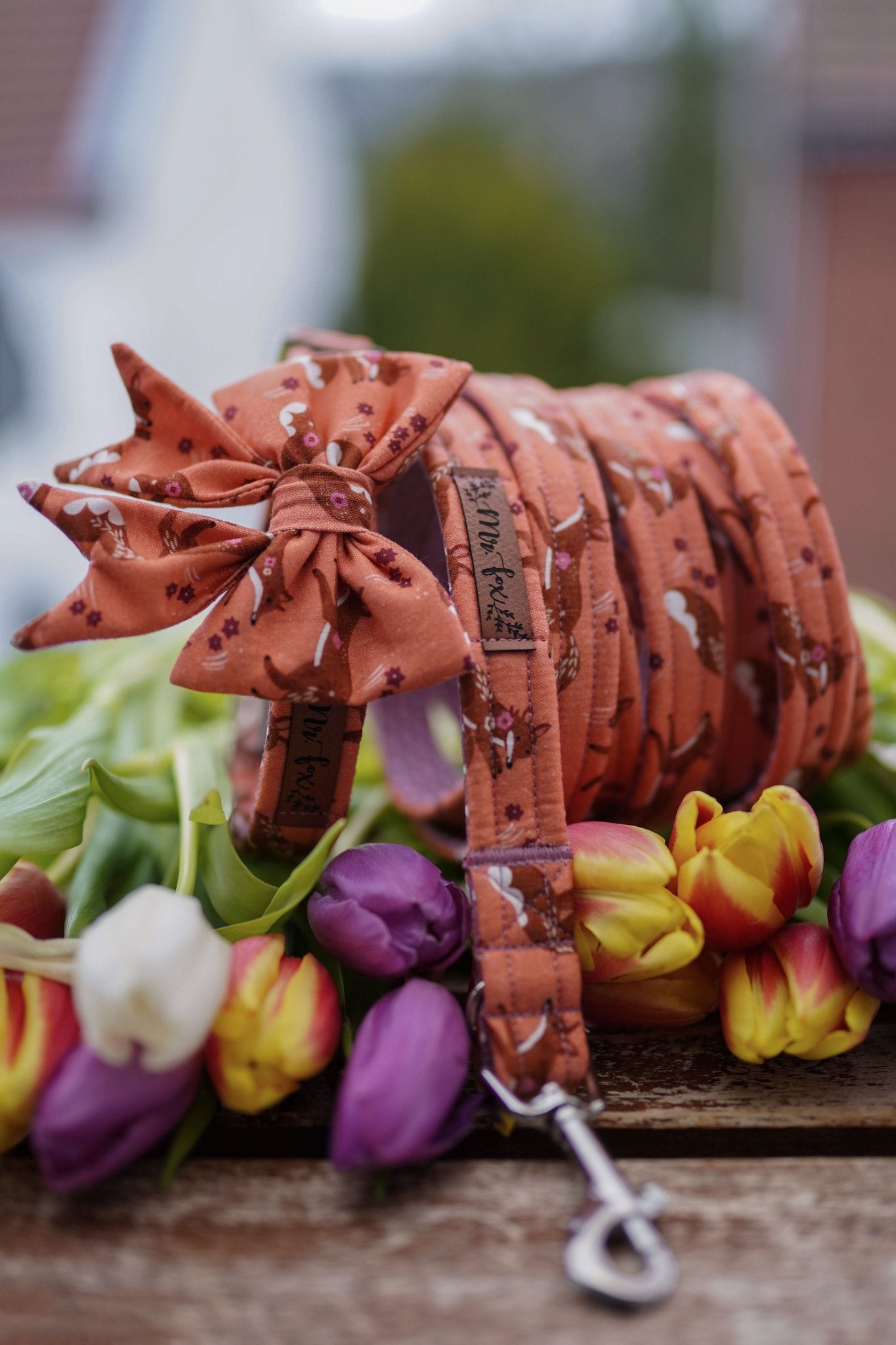 "Floral Fox" Schleife für Hundehalsbänder - Mr. Fox Hundezubehör