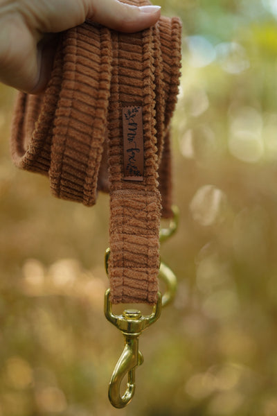 "Cognac Cord" dog leash