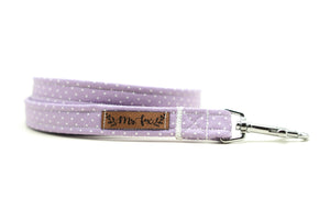 "Lilac Polkadot" dog leash