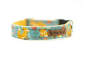 "Fox & Flowers" Halsband für Hunde