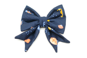 "Under the Sea" sailor bow for dog collars