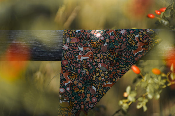 "Forest Friends" dog bandana