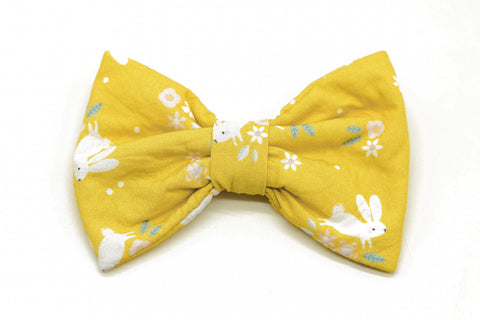 "Blissful Bunnies" bow tie for dog collars